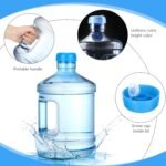 Hoolerry 1 Pieces Water Bottle 1 Gallon Round Plastic Water Jug with Handle Reusable Leak Proof Bottle for Gym Sports Office Daily Cold Liquids Drinking Use, Blue - Image 5