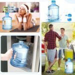 Hoolerry 1 Pieces Water Bottle 1 Gallon Round Plastic Water Jug with Handle Reusable Leak Proof Bottle for Gym Sports Office Daily Cold Liquids Drinking Use, Blue - Image 6