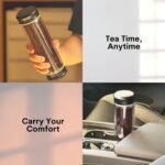 Xaeiglas Tea Tumbler with Infuser - Double Wall Glass Travel Mug with Stainless Steel Filter - Tea Infuser Bottle for Loose Leaf Infusions and Fruit Infused Water (Classic) - Image 4