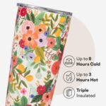 Corkcicle x Rifle Paper Co. Classic Insulated Coffee Mug - Keeps Drinks Cold 9 Hours - Triple-Insulated - Gift for Mom - Great for Mother's Day or Christmas - 24 oz - Garden Party Cream - Image 4