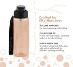 GRANDTIES Sports Tritan Plastic Water Bottle with Straw, Removable – Leakproof BPA Free Dishwasher Safe Travel Water Bottle with Strap for Gym, Outdoor, Fitness (Peach Creme, 28oz (800mL)) - Image 5