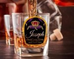 Personalized Royal Whiskey Glasses Set of 2, Custom Crown Whiskey Tumbler, Gift for Dad, Canadian Whisky Glass, Birthday Gift, Father's Day Gift, Whiskey Glass Set (Square) - Image 7