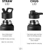 Simple Modern Water Bottle with Straw and Chug Lid Vacuum Insulated Stainless Steel Metal Thermos | Reusable Leak Proof BPA-Free Flask for Sports | Summit Collection | 32oz, Raspberry Vibes - Image 4