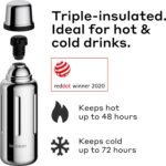 Bobber - 34 oz Vacuum Insulated Stainless Steel Water Bottle with Cup Lid - Dishwasher Safe - Keeps Drinks Hot for 48 Hours and Cold for 72 Hours - Triple Walled Thermo Flask (Glossy) - Image 3