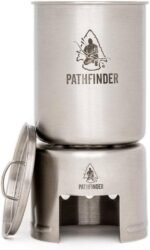 The Pathfinder School Stainless Steel 32oz Water Bottle, Cup with Bat Wing Handles, and Stove Set - Image 3