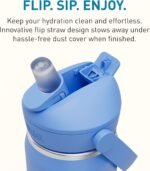 CamelBak Thrive Flip Straw Insulated Stainless Steel Water Bottle Sky Blue, 20oz - Image 5