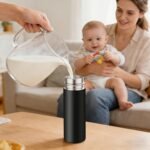 Mini Water Bottle, 150 ml /5 oz Mini Vacuum Insulated Water Bottle Small Stainless Steel Water Bottle for Hot and Cold Drinks, Coffee Cup Pocket Bottle Slim Bottle Reusable (Black) - Image 4