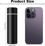 Mini Water Bottle, 150 ml /5 oz Mini Vacuum Insulated Water Bottle Small Stainless Steel Water Bottle for Hot and Cold Drinks, Coffee Cup Pocket Bottle Slim Bottle Reusable (Black) - Image 7