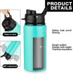 Shellwei 10 Pcs Aluminum Water Bottle 17 oz with Snap Lids Reusable Lightweight Portable Sports Water Bottle for Travel Gym Camping Hiking Fishing - Image 4