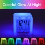 GHEPSDW Simple Bottle of Water Alarm Clock NightLight Alarm Clock with 7 Color Changing Night Light Smart Digital Clocks Temperature Date for Heavy Sleepers Simple Operation Easy to Use - Image 9