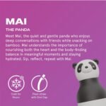 asobu Bestie Bottle Insulated Stainless Steel Water Bottle with Detachable Soft Animal Head Fun Drinking For Kids and Teens with Flexible Reusable Straw 16 Ounce (Panda) - Image 3