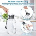 UTEBIT 74 OZ Fruit Infuser Water Bottle, Half Gallon Insulated Sports Water Bottle With Straw, 2.2L BPA Free Leak Proof Tritan Large Water Jug with Strap for Gym, Camping, Travel, Outdoor - Image 3