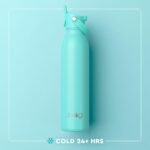 Swig Life 20oz Insulated Water Bottle, Travel Water Bottle with Straw and Lid, Cup Holder Friendly, Stainless Steel (Matte Black) - Image 3