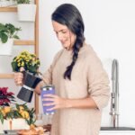 VQRRCKI 20 oz Tumbler Stainless Steel Tumblers Bulk with Lid Double Wall Insulated Coffee Tumbler Cups for Hot & Cold Drinks Powder Coated Travel Coffee Tumbler Mug Metal (Lavender, 1 pack) - Image 5