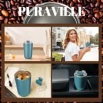 Puraville Insulated Tumblers with Lid, 10 oz Travel Coffee Mug Stainless Steel Vacuum Cup, Leak Proof Reusable Double Walled Coffee Tumbler for Iced and Hot Drinks, Peacock Blue - Image 5