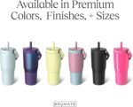 BrüMate Resa 25oz 100% Leakproof Travel Tumbler w/Handle & Straw | Flexible SoftSip Straw | Silicone Sleeve for Durability | Stainless Steel | Cup Holder & Travel Friendly Water Bottle (Dark Aura) - Image 4
