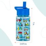 Wildkin Kids 16 Oz Water Bottle – BPA-Free Tritan, Leak-Proof Lid, Durable & Easy to Clean - Trains, Planes & Trucks - Image 4