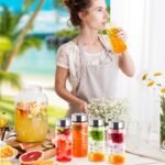 Yirilan Juice Bottles 4 Pack 16 oz，Reusable Glass Bottles with Lids，Stainless Steel Lids Water Bottle for Juicing, Smoothies, Water, Leakproof, BPA Free - Image 4