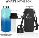 Aquafault 32oz Stainless Steel Fruit Infuser Water Bottle – BPA-Free, Leak-Proof, Easy to Clean, Reusable Sports Bottle for Gym, Travel & Outdoor Use (Ocean Blue) - Image 3
