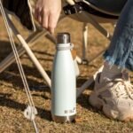 Mollcity Insulated Water Bottle-17 oz Stainless Steel Double Walled Vacuum Water Bottles for School Cola Shape Leak Proof Sports Water Bottle BPA Free(Baby Blue) - Image 3