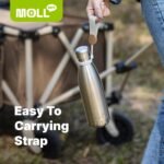 Mollcity Insulated Water Bottle-17 oz Stainless Steel Double Walled Vacuum Water Bottles for School Cola Shape Leak Proof Sports Water Bottle BPA Free(Baby Blue) - Image 5