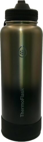 ThermoFlask Stainless Steel Water Bottle, 40 oz, 2-Pack (Silver/Blue Brushed) - Image 4