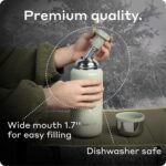 BOBBER 34 oz Vacuum Insulated Stainless Steel Water Bottle with Cup Lid – Dishwasher Safe – Keeps Drinks Hot for 40 Hours – Double Walled Coffee Thermo for Hot Drinks (Green) - Image 4