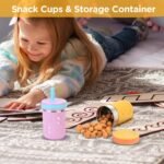 Tronco [4 Pack] 10 oz 2-in-1 Stainless Steel Kids Tumbler Cups with Silicone Sleeves, Spill-Resistant Flexible Straws & Storage Lids, BPA-Free Smoothie and Snack Cups, Dishwasher Safe - Image 4