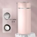 Mini Water Bottle Small Water Bottles Vacuum Insulated Water Flask Thermal Water Bottle Hot and Cold Drinks Travel Coffee Mug thermo fIask 12 Oz（Pink) - Image 4