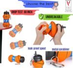 Kids Sports Water Bottle Collapsible Ball Shaped Drinking Cup Leak Proof School Lunch Mug Shockproof Squeezable Basketball Soccer Baseball Football Champion Team Gift Idea Travel Jug - Image 5