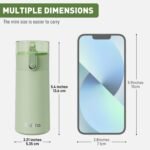 5oz Small Water Bottles with Straw, Mini Water Bottle with One-Hand Open Design, Leak-Proof Locking Lid for Hot&Cold Drinks, Small Travel Water Bottle - 100% Leakproof for School, Travel...(Mint) - Image 3