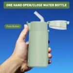 5oz Small Water Bottles with Straw, Mini Water Bottle with One-Hand Open Design, Leak-Proof Locking Lid for Hot&Cold Drinks, Small Travel Water Bottle - 100% Leakproof for School, Travel...(Mint) - Image 7