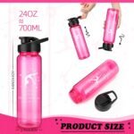 Inbagi 18 Pcs Gymnastics Water Bottles Gymnasts Gift 24 oz Plastic Leak Proof Sports Water Bottles Team Staff Appreciation Gift for Women Gymnasts Teams Student Teacher - Image 3