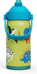 CamelBak Thrive Flip Straw Kids Bite Valve Stainless Steel Water Bottle Dino Jam, 12oz - Image 3