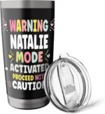 NATALIE Personalized Women's Gift Custom NATALIE Stainless Steel Insulated Tumbler - Image 6