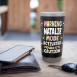 NATALIE Personalized Women's Gift Custom NATALIE Stainless Steel Insulated Tumbler - Image 8