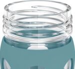 Lifefactory 22-Ounce Glass Water Bottle with Classic Cap and Protective Silicone Sleeve, Aqua Teal - Image 4