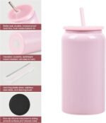 6 Pack 16 Oz Sublimation Tumblers Blanks with Cup Lid and Atraw,Stainless Steel Double Wall Insulated Cups Blank for Craft DIY…(Colorful) - Image 3