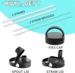 HYDROWION Water Bottle Stainless Steel,Vacuum Insulated Leak Proof Tumbler 32oz with Straw Lid, Spout Lid and Flex Cap(Cold for 48 Hrs, Hot for 24 Hrs), Fit in Any Car Cup Holder, Red - Image 3