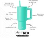 Simple Modern 30 oz Trek Tumbler with Handle and Straw Lid | Cup Holder Friendly Insulated Stainless Steel Travel Mug | Tropical Wave - Image 3