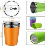 Rommeka Kids Cups with Lids, 12oz Stainless Steel Kids Cups with Colorful Silicone Sleeve, Unbreakable Toddler Water Tumblers for Cold & Hot Drinks, Set of 5 - Image 3