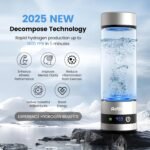 Aothey Hydrogen Water Bottle - Upgraded 1600ppb Portable Hydrogen Water Ionizer Machine, Rechargeable Gift Health Cup for Home, Office (Silver) - Image 3