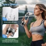 Aothey Hydrogen Water Bottle - Upgraded 1600ppb Portable Hydrogen Water Ionizer Machine, Rechargeable Gift Health Cup for Home, Office (Silver) - Image 6
