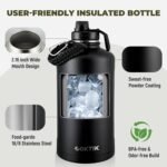 COKTIK 128oz Gallon Water Bottle - Triple Insulated Stainless Steel Flask, 48hr Cold Retention, Leakproof & BPA-Free, Large Water Jug for Gym, Hiking, Camping, Outdoor Sports(Midnight) - Image 3