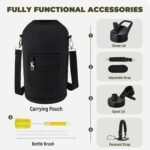 COKTIK 128oz Gallon Water Bottle - Triple Insulated Stainless Steel Flask, 48hr Cold Retention, Leakproof & BPA-Free, Large Water Jug for Gym, Hiking, Camping, Outdoor Sports(Midnight) - Image 5