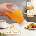 Woaiwo-q 11oz Glass Milk Bottles, 16 Pack Clear Bottles with Lids, Reusable Small Glass Jars for Milk, Juice, Smoothie, Overnight Oats, Cold Brew, Iced Coffee, Picnic, DIY Storage, Gift, Party - Image 4