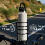 Ratrabas Insulated Water Bottle 21 OZ, Insulated Tumbler with One-Touch Open, Travel Water Bottle with Leak-Proof Design, Sports Water Bottle for Women & Men (White) - Image 4