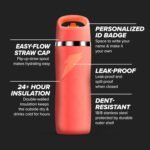 Gatorade 'Overtime' 22oz Stainless Steel Water Bottle, Straw Cap, Coral - Image 3