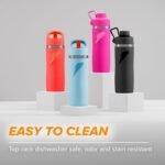 Gatorade 'Overtime' 22oz Stainless Steel Water Bottle, Straw Cap, Coral - Image 4