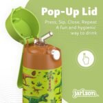 Jarlson® Kids Water Bottle CHARLI [18OZ] - Stainless Steel Thermo Bottle with Straw - Insulated, Spill Proof Waterbottle for School & Sports - Thermo Tumbler for Boys & Girls (Dinosaur) - Image 5